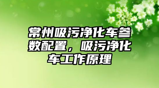 常州吸污凈化車參數(shù)配置，吸污凈化車工作原理