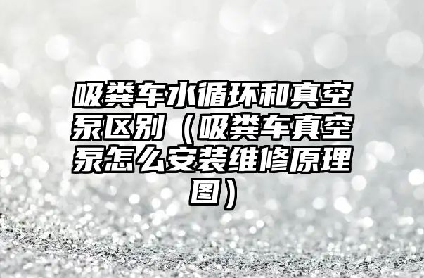 吸糞車水循環(huán)和真空泵區(qū)別（吸糞車真空泵怎么安裝維修原理圖）