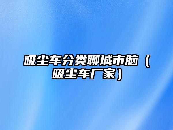 吸塵車分類聊城市腦（吸塵車廠家）