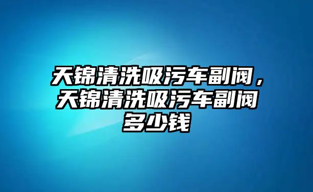 天錦清洗吸污車副閥，天錦清洗吸污車副閥多少錢