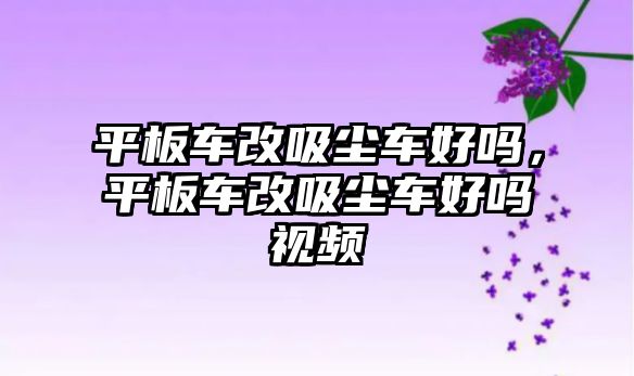 平板車改吸塵車好嗎，平板車改吸塵車好嗎視頻