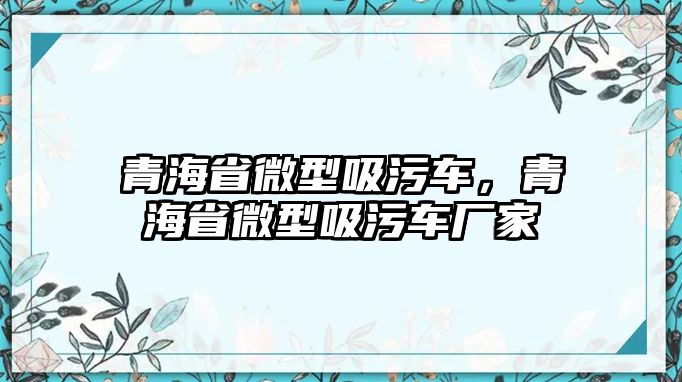 青海省微型吸污車，青海省微型吸污車廠家