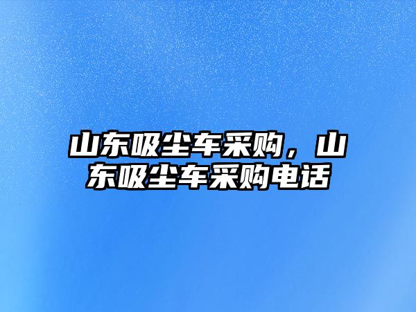 山東吸塵車采購，山東吸塵車采購電話