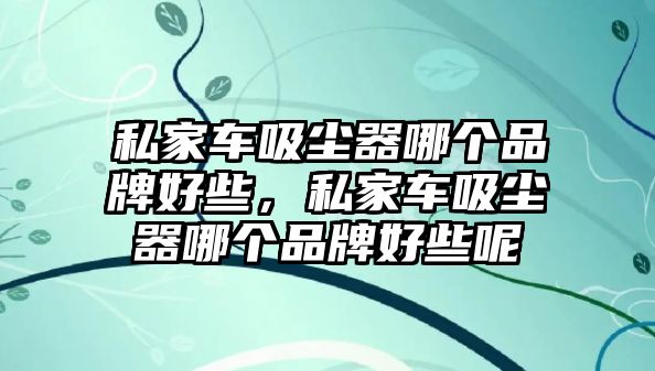 私家車吸塵器哪個(gè)品牌好些，私家車吸塵器哪個(gè)品牌好些呢