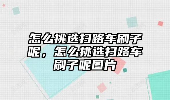 怎么挑選掃路車刷子呢，怎么挑選掃路車刷子呢圖片