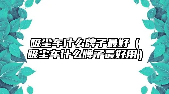 吸塵車什么牌子最好（吸塵車什么牌子最好用）