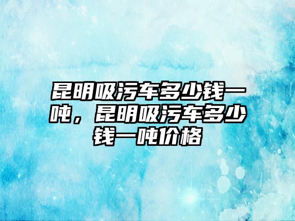 昆明吸污車多少錢一噸，昆明吸污車多少錢一噸價格