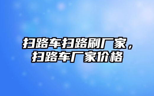 掃路車掃路刷廠家，掃路車廠家價格