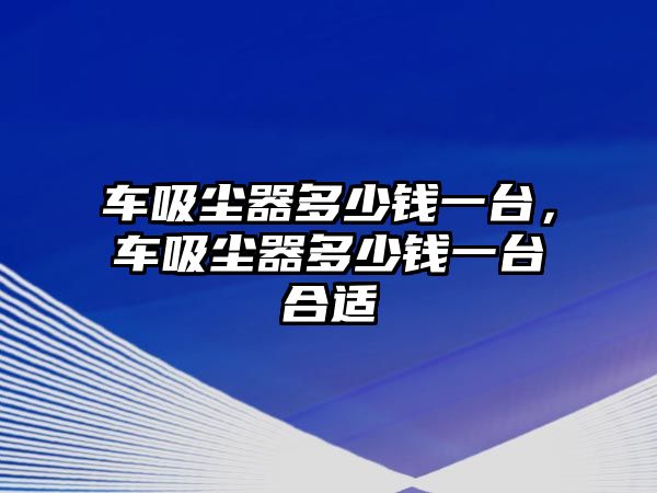 車吸塵器多少錢一臺，車吸塵器多少錢一臺合適