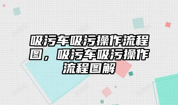 吸污車吸污操作流程圖，吸污車吸污操作流程圖解