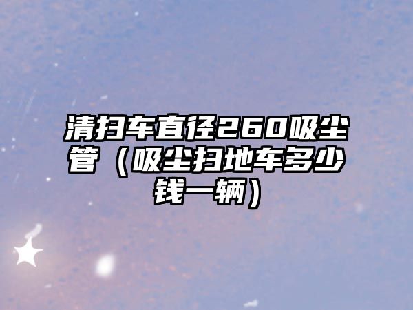 清掃車直徑260吸塵管（吸塵掃地車多少錢一輛）