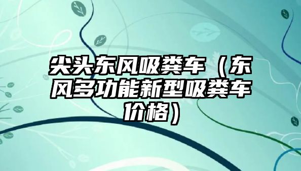 尖頭東風(fēng)吸糞車（東風(fēng)多功能新型吸糞車價格）