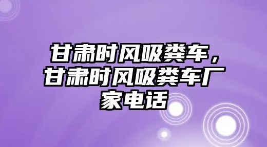 甘肅時風吸糞車，甘肅時風吸糞車廠家電話