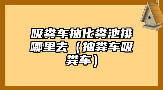 吸糞車抽化糞池排哪里去（抽糞車吸糞車）