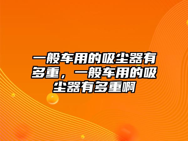 一般車用的吸塵器有多重，一般車用的吸塵器有多重啊