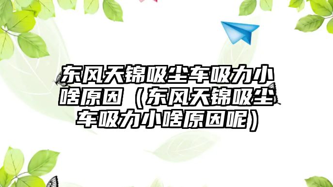 東風(fēng)天錦吸塵車吸力小啥原因（東風(fēng)天錦吸塵車吸力小啥原因呢）