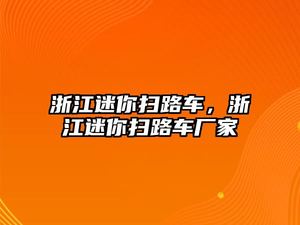 浙江迷你掃路車，浙江迷你掃路車廠家