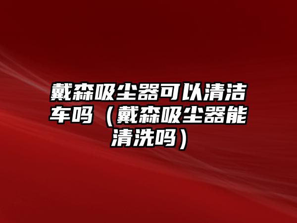 戴森吸塵器可以清潔車(chē)嗎（戴森吸塵器能清洗嗎）