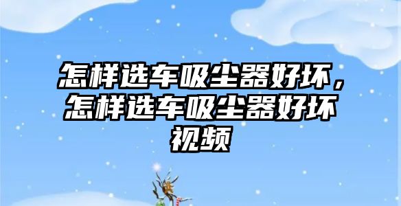 怎樣選車吸塵器好壞，怎樣選車吸塵器好壞視頻