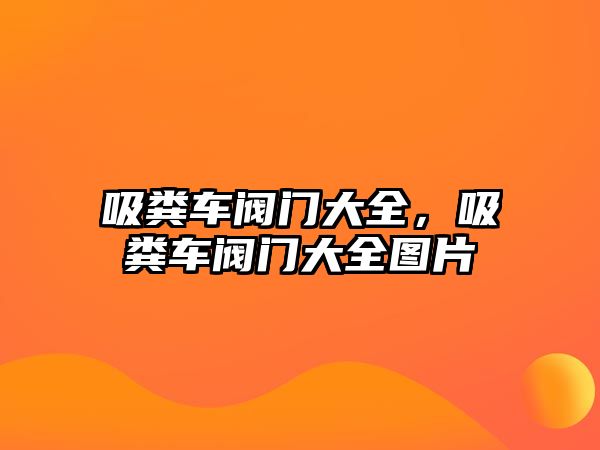 吸糞車閥門大全，吸糞車閥門大全圖片