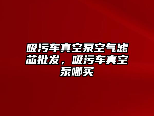 吸污車真空泵空氣濾芯批發(fā)，吸污車真空泵哪買