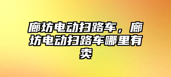 廊坊電動掃路車，廊坊電動掃路車哪里有賣