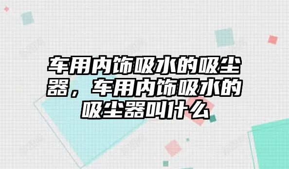 車用內(nèi)飾吸水的吸塵器，車用內(nèi)飾吸水的吸塵器叫什么