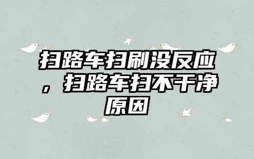 掃路車掃刷沒(méi)反應(yīng)，掃路車掃不干凈原因