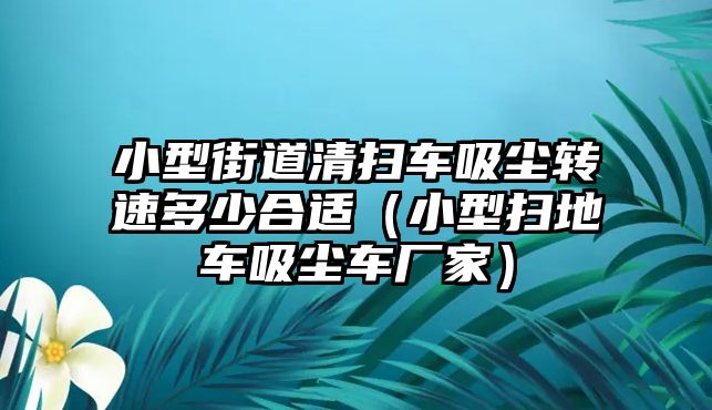 小型街道清掃車吸塵轉(zhuǎn)速多少合適（小型掃地車吸塵車廠家）