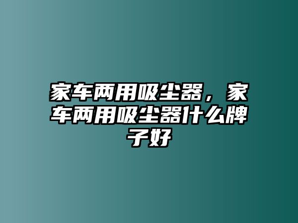 家車兩用吸塵器，家車兩用吸塵器什么牌子好