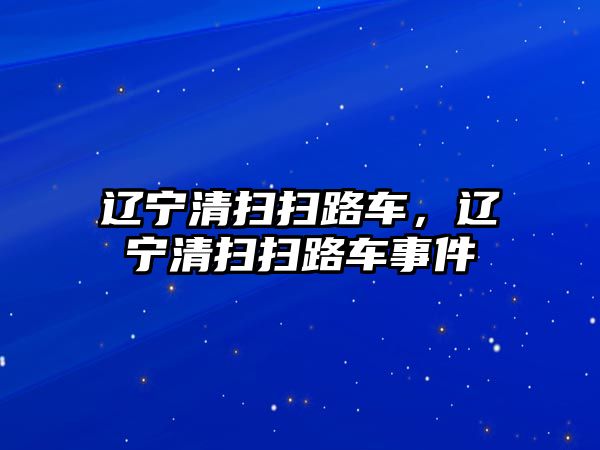 遼寧清掃掃路車，遼寧清掃掃路車事件