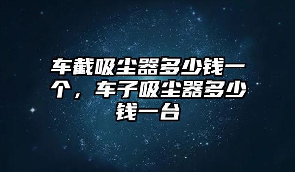 車截吸塵器多少錢一個(gè)，車子吸塵器多少錢一臺