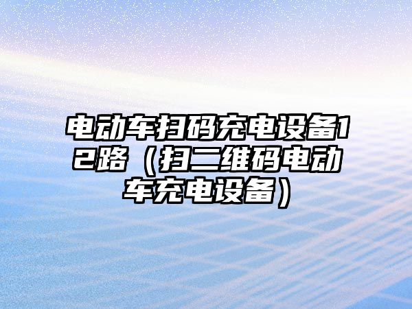 電動車掃碼充電設(shè)備12路（掃二維碼電動車充電設(shè)備）