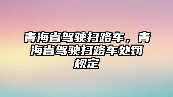 青海省駕駛掃路車，青海省駕駛掃路車處罰規(guī)定