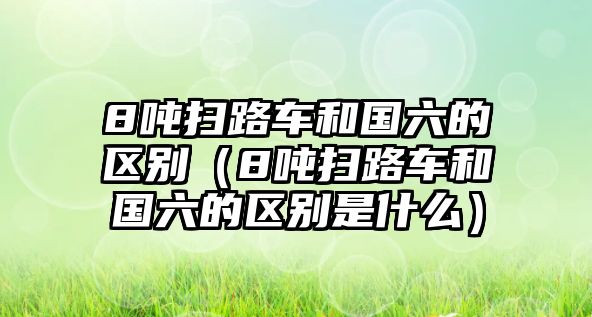 8噸掃路車和國六的區(qū)別（8噸掃路車和國六的區(qū)別是什么）