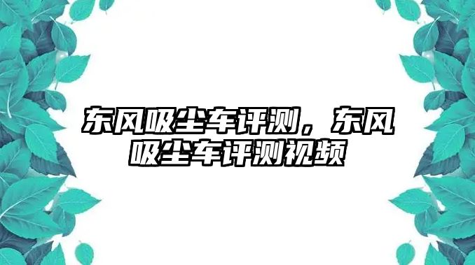 東風(fēng)吸塵車評測，東風(fēng)吸塵車評測視頻