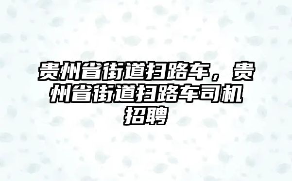 貴州省街道掃路車，貴州省街道掃路車司機(jī)招聘