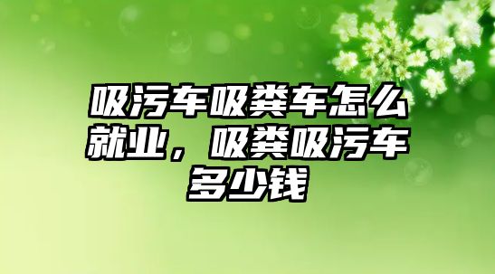 吸污車吸糞車怎么就業(yè)，吸糞吸污車多少錢