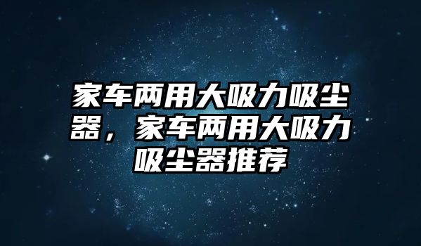 家車兩用大吸力吸塵器，家車兩用大吸力吸塵器推薦