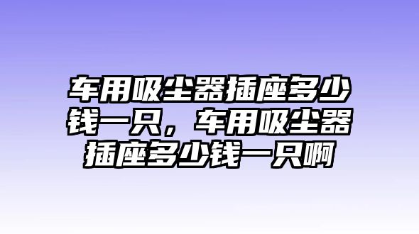 車用吸塵器插座多少錢一只，車用吸塵器插座多少錢一只啊