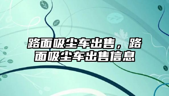 路面吸塵車出售，路面吸塵車出售信息