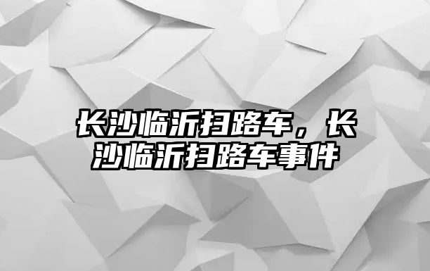 長沙臨沂掃路車，長沙臨沂掃路車事件