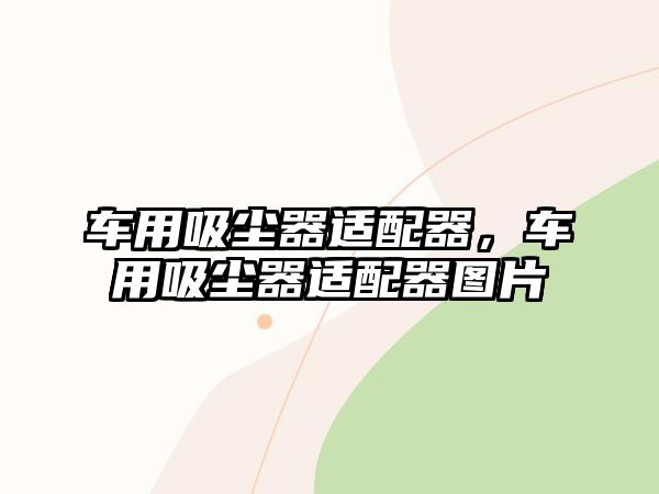 車用吸塵器適配器，車用吸塵器適配器圖片