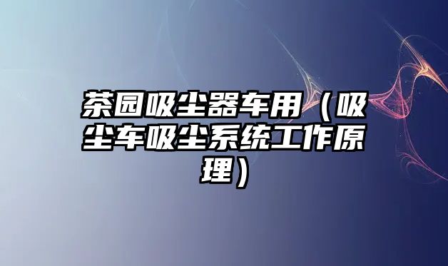 茶園吸塵器車用（吸塵車吸塵系統(tǒng)工作原理）