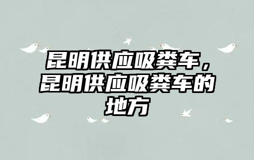 昆明供應(yīng)吸糞車，昆明供應(yīng)吸糞車的地方