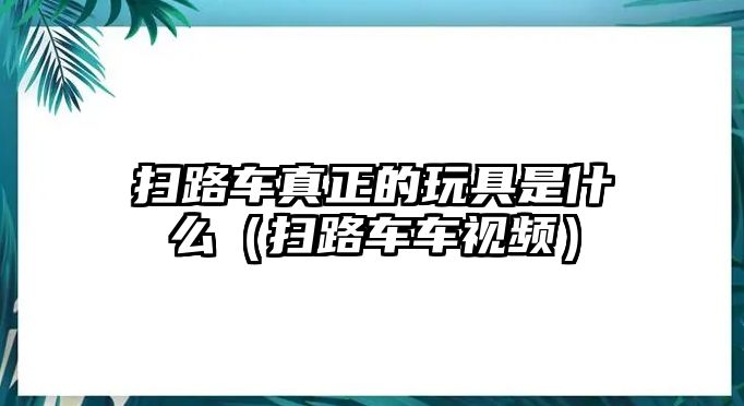 掃路車真正的玩具是什么（掃路車車視頻）