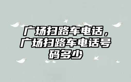 廣場掃路車電話，廣場掃路車電話號碼多少