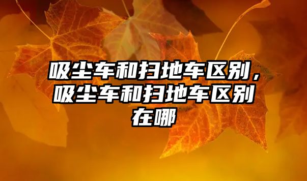 吸塵車和掃地車區(qū)別，吸塵車和掃地車區(qū)別在哪