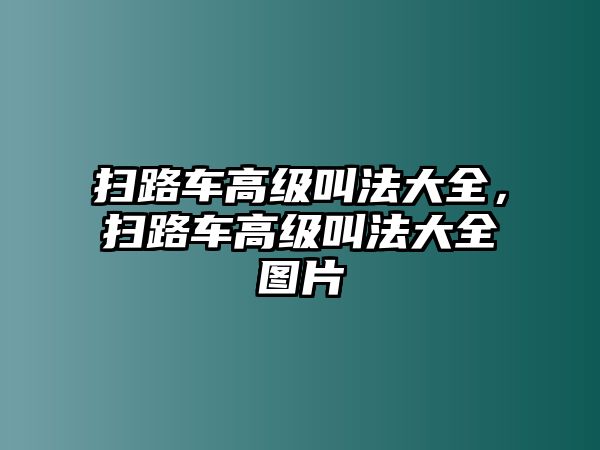 掃路車高級(jí)叫法大全，掃路車高級(jí)叫法大全圖片