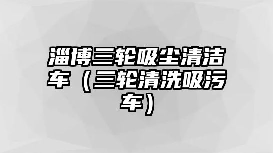 淄博三輪吸塵清潔車（三輪清洗吸污車）